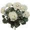 18" Deluxe White Geranium Bush - 7 Silk Flowers, Fade-Resistant, Indoor/Outdoor Decor - Perfect for Home, Garden, Spring & Summer Displays, Floral Home by Artificial Flowers